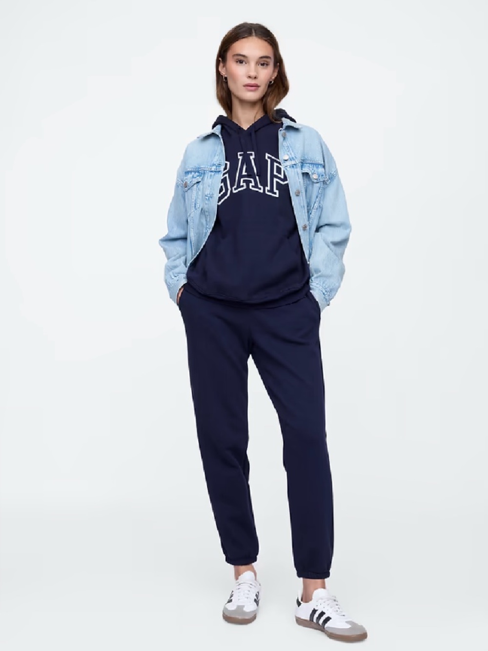 GAP FACTORY | Sweatshirt | GAP Logo Hoodie Sweatshirt | Navy Uniform - Picture 7 of 10